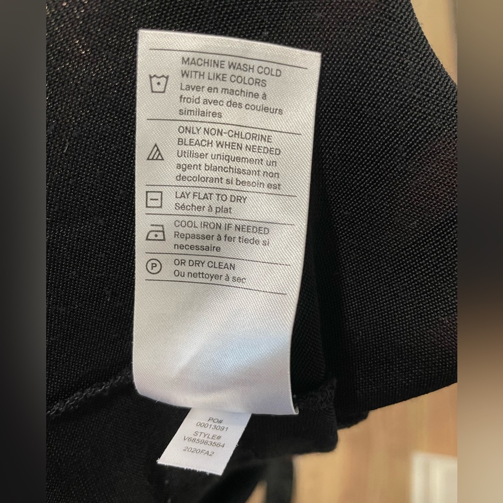 Vince Long Sleeve Crossover Bodysuit in Black - Picture 10 of 12